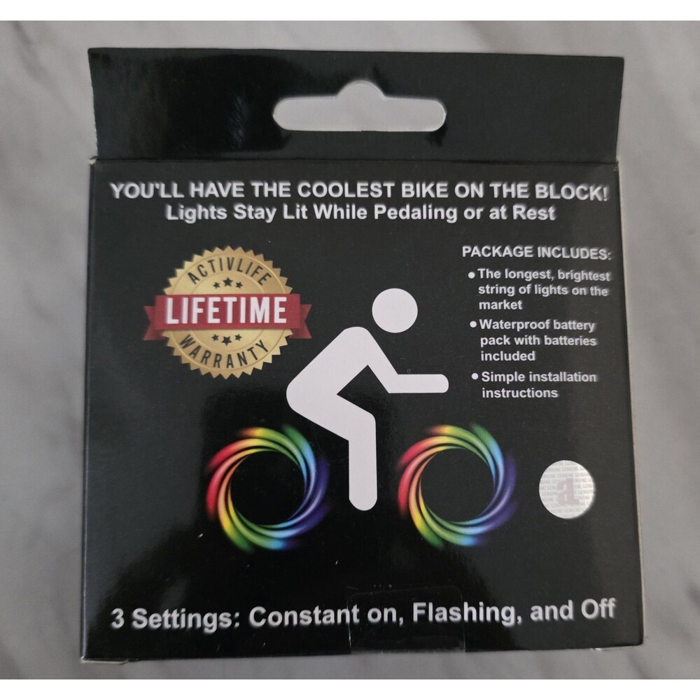 Activ Life Strip LED Bicycle Bike Tire Wheel Lights Red 2 wheel pack